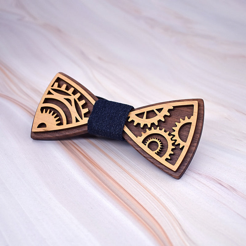 Men's Wooden Bow Tie and Cufflinks set