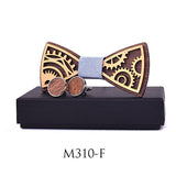 Men's Wooden Bow Tie and Cufflinks set